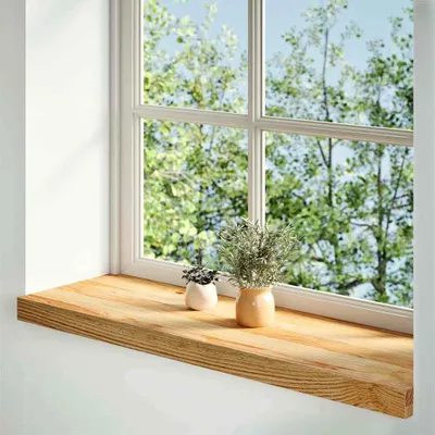 Obrázok produktu pre vidaXL Okenné parapety 2 ks. Svetlohnedé 70x25x2 cm masívne dubové drevo