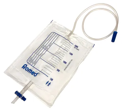 Produktbild von Romed Urinbeutel 2 Liter mit Ventil und T-Ablass UB2LSTTV (Menge: 10 Stück)