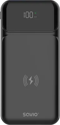 Immagine prodotto di Savio BA-09 power bank Lithium Polymer (LiPo) 37 mAh Wireless charging Black