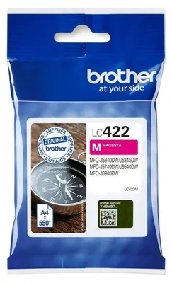 Obrázok produktu pre Brother LC422M Tlačová kazeta 1 ks Originálna purpurová