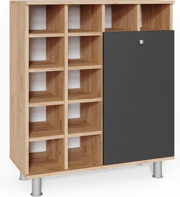 Produktbild von Vicco kúpeľňová skrinka Fynn, 78,4 x 91,6 cm, antracit/dub Goldkraft