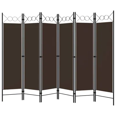 Zdjęcie produktu dla vidaXL 6-częściowy rozdzielacz do pokoju brązowy 240 x 180 cm