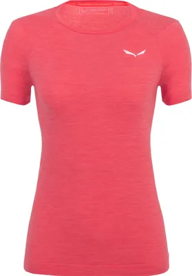 Image de T-shirt Zebru Fresh Merino Responsive pour femme - Salewa, couleur : 6200 calypso coral, taille : IT 46 / DE 40