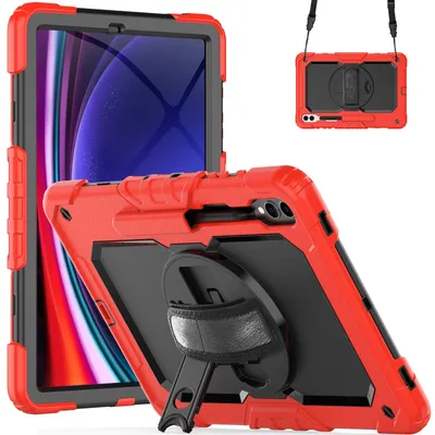 Image de Étui 4 en 1 pour Samsung Galaxy Tab S9+ Plus 2023 (SM-X810, SM-X816B, SM-X818U) – 12,4 pouces : protection antichoc + support