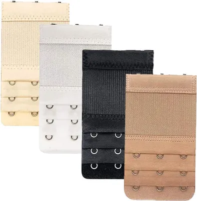 Produktbild von Stück weiche BH-Verlängerung mit Haken, dehnbar, bequem, 3-Haken-BH-Trägerverlängerung für Damen