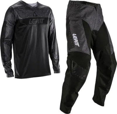 A motocross jersey and pants set.