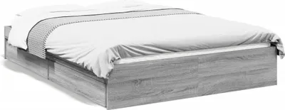 Obrázek produktu pro vidaXL Rám postele se zásuvkami šedý Sonoma 120x190 cm materiál na bázi dřeva