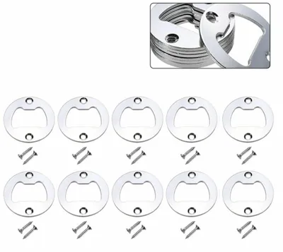 Produktbild von NEU 10 Stücke Flaschenöffner Einsatz Edelstahl Rund DIY Flaschenöffner Hardware Kit