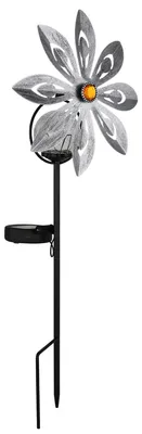 Produktbild von GLOBO 36576S Solarleuchte Metall silbergrau, LED