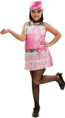 Image de Costume de Charleston pour fille années 20 Carnaval rose