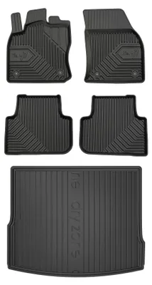 Produktbild von Gummimatten + Kofferraumwanne für Volkswagen Tiguan II 2016-2024 (SUV, oberer Ladeboden) – Schwarz, passgenau – Wielganizator