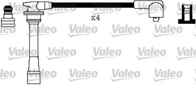 Produktbild von VALEO 346330 Zündkabelsatz Zündleitungssatz für HYUNDAI i30 (FD) für KIA CEE'D Schrägheck (ED)
