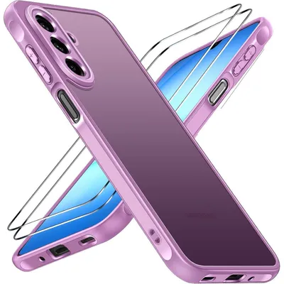 Produktbild von Schutzhülle mit 2x Panzerglas für Samsung Galaxy A17 4G/5G, Rosa, Matt Durchscheinend, Stoßfest