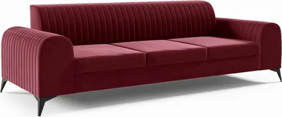 Produktbild von LIKMA Rot 3 Sitzer Samt Sofa Elsa 234x77x93 cm 3-er Couchgarnitur Hydrophobe Beschichtung Velvet Moderne Wohnzimmer Couch Velours Glamour Design Stoff Fresh 08