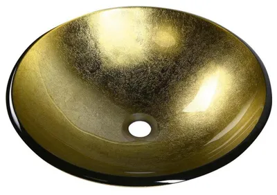 Zdjęcie produktu dla Sapho Beauty - Umywalka nablatowa, średnica 420 mm, szkło/złoto 2501-22