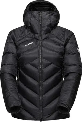 Schwarze Mammut Taiss IN Hooded Jacket für Damen mit Kapuze und Zipper vorne