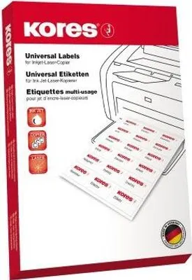 Produktbild von Kores L210297R, Rot, Universal, Rechteck, A4, 100 Blätter, Tintenstrahl