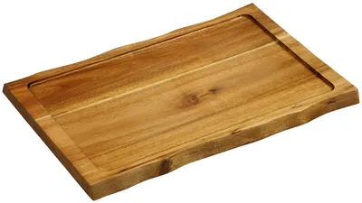 Image de KESPER 28194 Plateau de service 37,5 x 24 x 1,8 cm en bois d'acacia / planche à découper