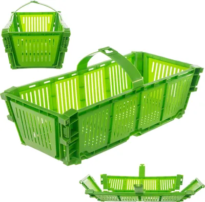Zdjęcie produktu dla KADAX Łubianka koszyk składany na owoce, truskawki, plastikowy 2 kg
