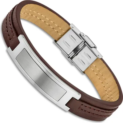 Produktbild von Lotus Style Armband Leder LS1808-2/1 silber braun Herren Schmuck JLS1808-2-1