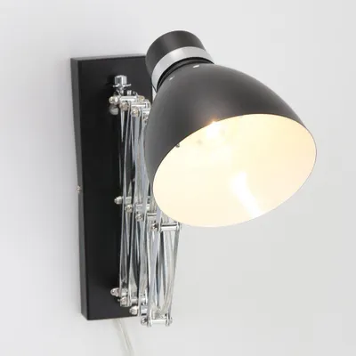Productafbeelding van Schaarlamp Spring zwart met chroom