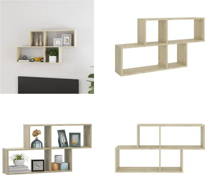 Produktbild von vidaXL Wandregal Sonoma Eiche 100x18x53 cm Holzwerkstoff - Wandregal - Wandregale - Wandablage - Wandablagen
