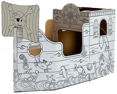 Produktbild von Fellowes Bankers Box XL Spielkarton PIRATENSCHIFF Wellpappe weiß