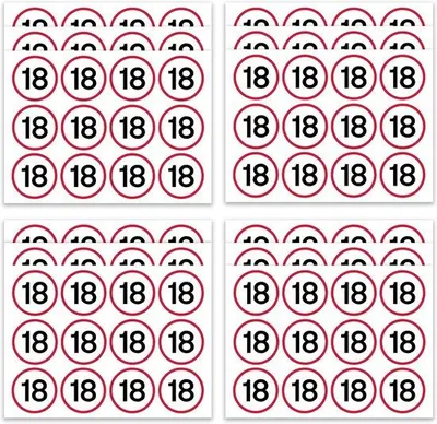 Productafbeelding van Verjaardagsstickers - Decoratiebordjes - Feestversiering - 144 Stuks - 19x14cm