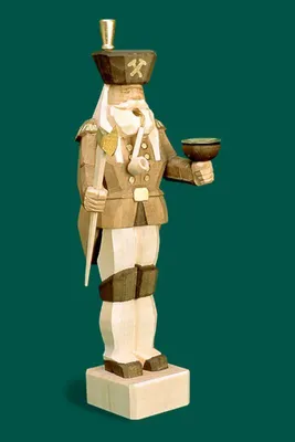 Produktbild von Räucherfigur Bergmann mit Tülle geschnitzt Höhe 25cm NEU