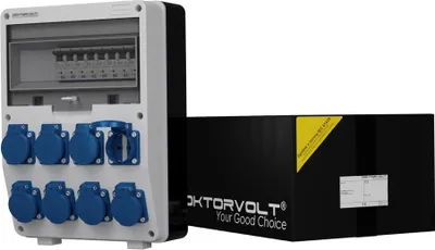 Produktbild von Stromverteiler komplett Mennekes Steckdosen TD-S 8x230V Wandverteiler Doktorvolt