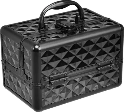 Produktbild von COSTWAY Kosmetické pouzdro se zrcátkem, hliníkové pouzdro na make-up, pouzdro na šperky Multi Case Black