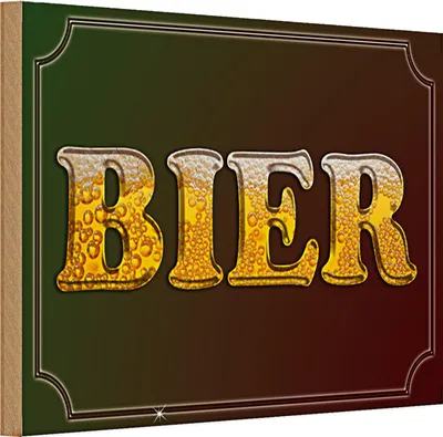 Produktbild von Holzschild Spruch 30x20cm Bier Wanddeko