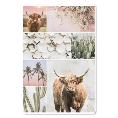 Produktbild von MuchoWow® Mauspad Mousepad Schottische Highlander - Collage - Pflanzen 18x27 cm - Mousepads - Maus Mat - Pad - Mausunterlage