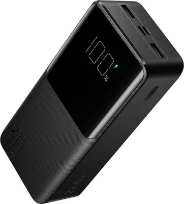 Produktbild von JOYROOM JR-QP193, 30000 mAh, Lithium Polymer (LiPo), Adaptive Fast Charging, Hisilicon FCP, Power Delivery 3.0, Pump Express, Quick Charge 3.0, 3,7 V, 22,5 W, Schwarz