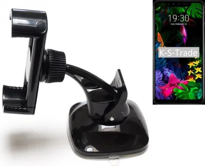 Produktbild von K-S-Trade kompakte Handy-Halterung Windschutzscheibe kompatibel mit LG Electronics G8s ThinQ Armaturenbrett schwarz Autohalterung KFZ Halter