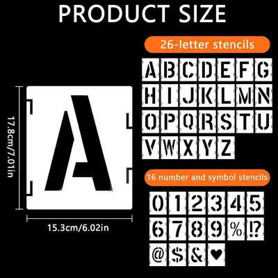 Obrázok produktu pre Šablony na listy 15 cm, 42 kusov, pre maľovanie na stenu, flexibilný plast
