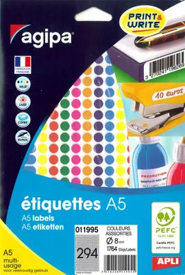 Immagine prodotto di punti di marcatura agipa, diametro: 8 mm, rotondi, colorati