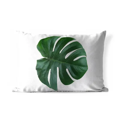 Obrázek produktu pro MuchoWow® Vnější polštář - Vzorový list na bílém pozadí -50x30 cm- Odolnost proti povětrnostním vlivům - polštář do obývacího pokoje