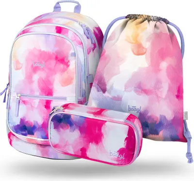 Produktbild von BAAGL SET 3 Core Painting: Rucksack, Federtasche, Tasche
