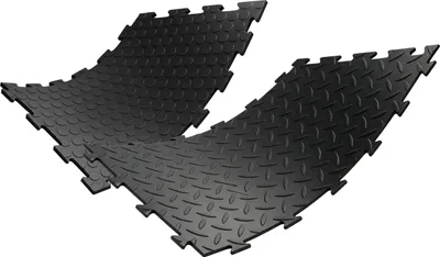 Produktbild von Gewerbeboden PVC Fliesen - VDP I Garagenboden PVC Fliesen I Garagenboden klickfliesen I PVC Fliesen Garage I Industrieboden PVC I Werkstattboden klickfliesen I Rutschfest & wasserdicht schwarz, Auswahl:Noppen, Stückzahl:30 Stück | 6,90 m²