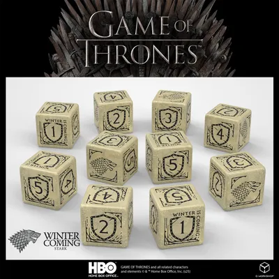 Image de Jeu de dés Game of Thrones Stark 10xD6 (10)