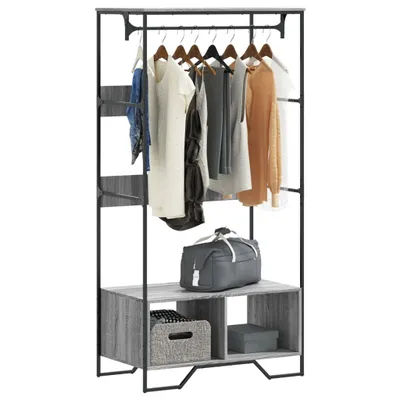 Immagine prodotto di vidaXL Appendiabiti grigio Sonoma 90x50x180 cm materiale a base di legno