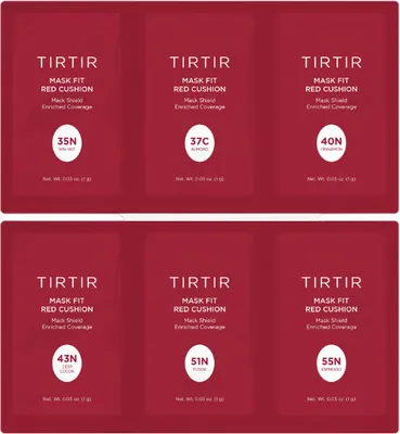 Produktbild von TIRTIR - Mask Fit Red Cushion Foundation 6 Shade Trial Kit Deep