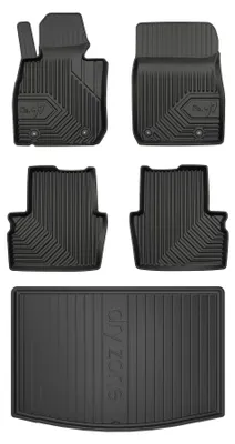 Produktbild von Gummimatten + Kofferraumwanne für Mazda CX-3 2014-2021 (SUV/Crossover, oberer Ladeboden) – Schwarz, passgenau – Wielganizator