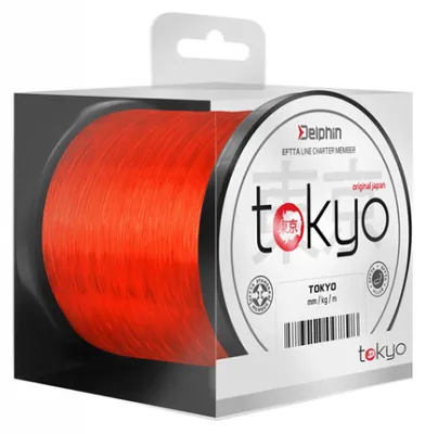 Produktbild von DELPHIN TOKYO, 600m, 0,33mm, 8.2kg / 18,08lbs, orange, Monofile Karpfenangelschnur, 101000200