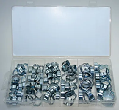 Produktbild von Mini Schlauchschellen 2 Ohr Leitungsschelle Schlauchklemmen Satz 8-20 mm 105-tlg
