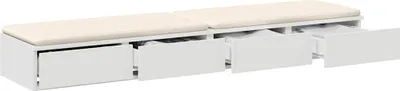 Produktbild von vidaXL Bettschubladen Weiß 135 x 36,5 x 16,5 cm Holzwerkstoff