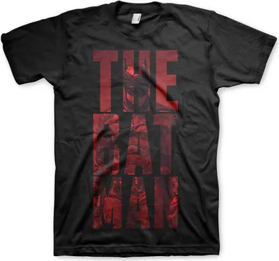 Produktbild von The Batman Stacked T-Shirt - Medium - Black
