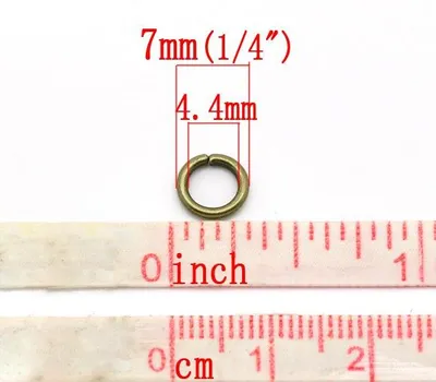 Produktbild von 50 Verbindungsringe, Biegeringe, Binderinge 7 mm bronze