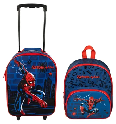 Image de Spiderman : ensemble comprenant un sac à dos et un chariot